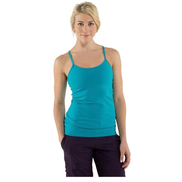 LULULEMON Vintage Limited Ujjayi Power Y Tank Top Turquoise Blue Size Medium - Picture 1 of 9